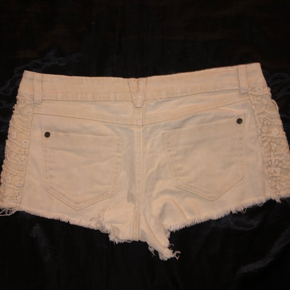 Off White Jean Shorts